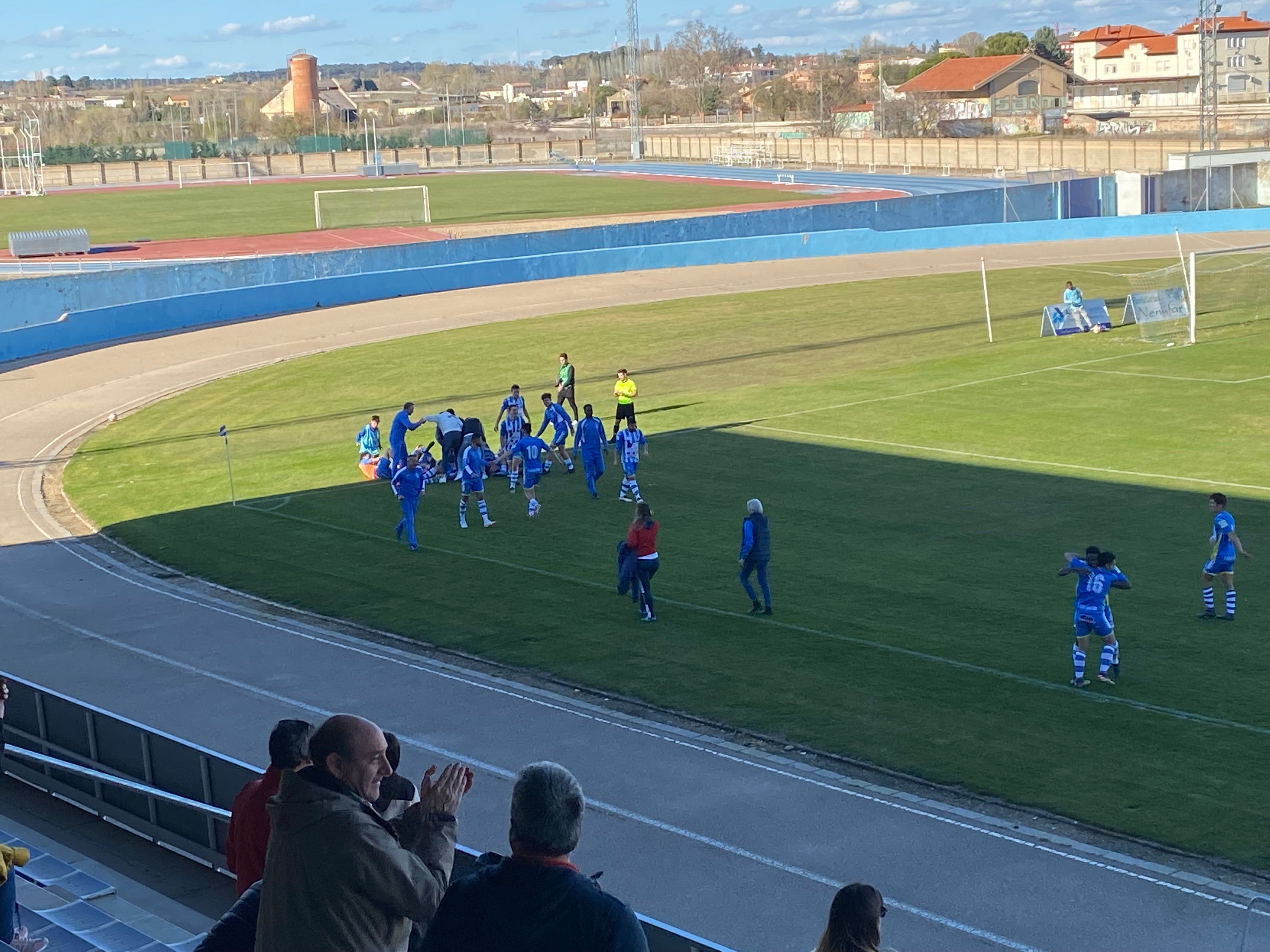 Festejo del gol ante el Santa Marta