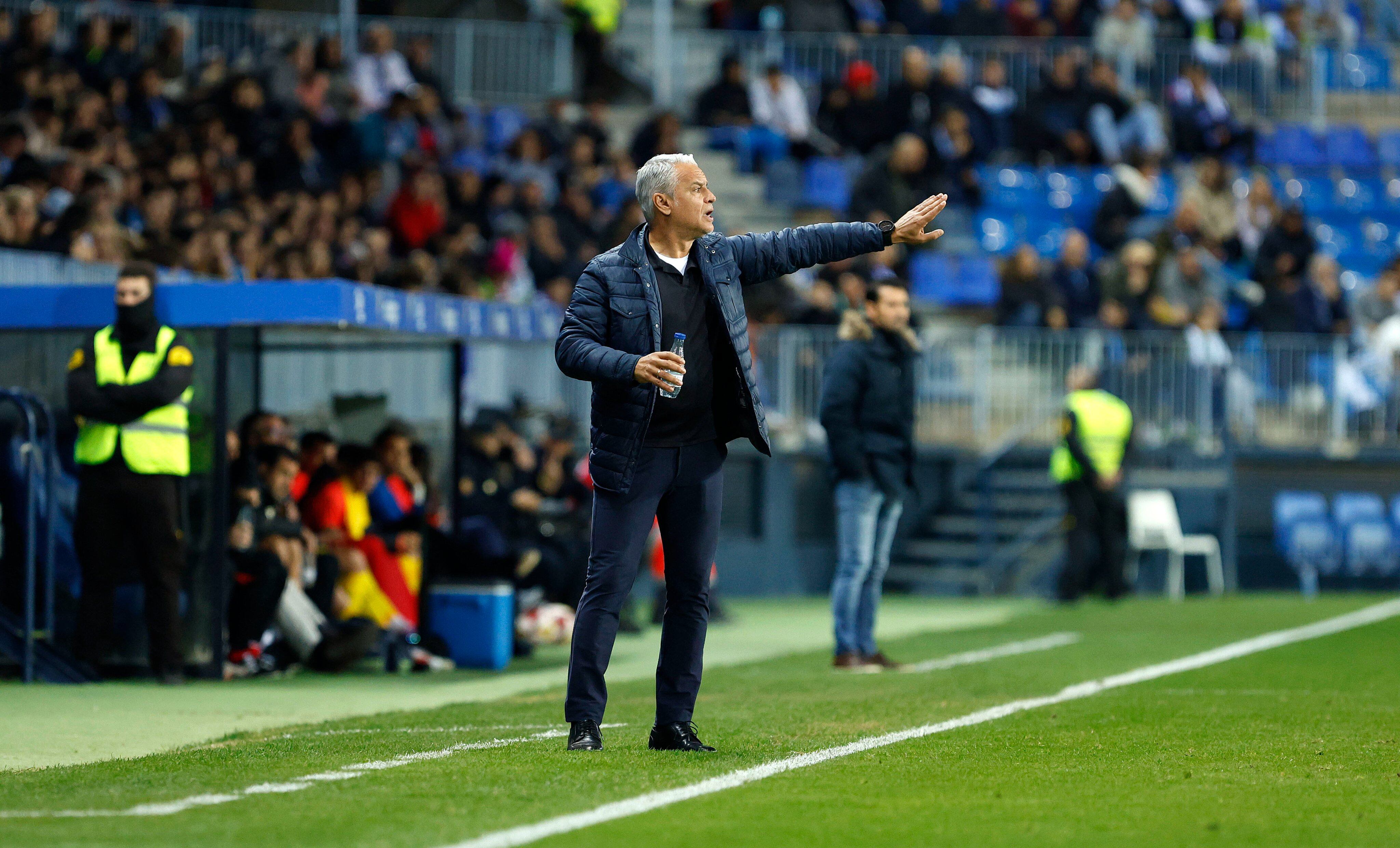 Sergio Pellicer, en la banda de La Rosaleda