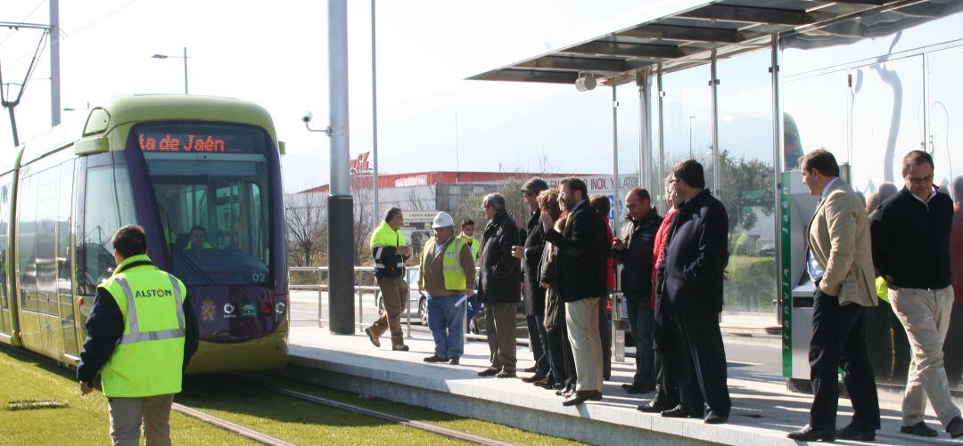 Tranvía de Jaén en pruebas.