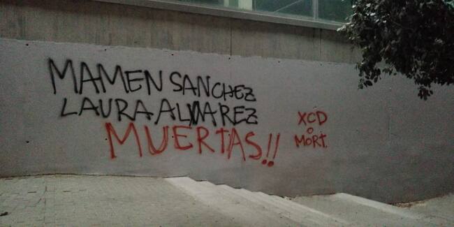 Pintadas amenzantes contra la alcaldesa Mamen Sánchez y la teniente de alcaldesa Laura Álvarez