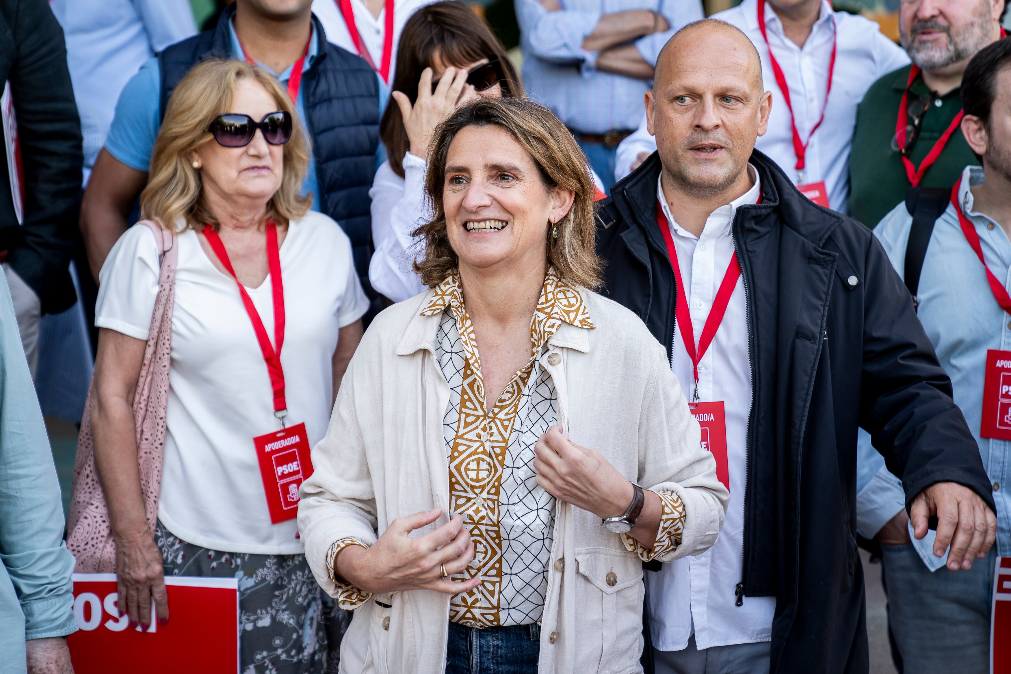 Teresa Ribera durante un mitin la semana pasadas. (Photo By A. Perez Meca/Europa Press via Getty Images)