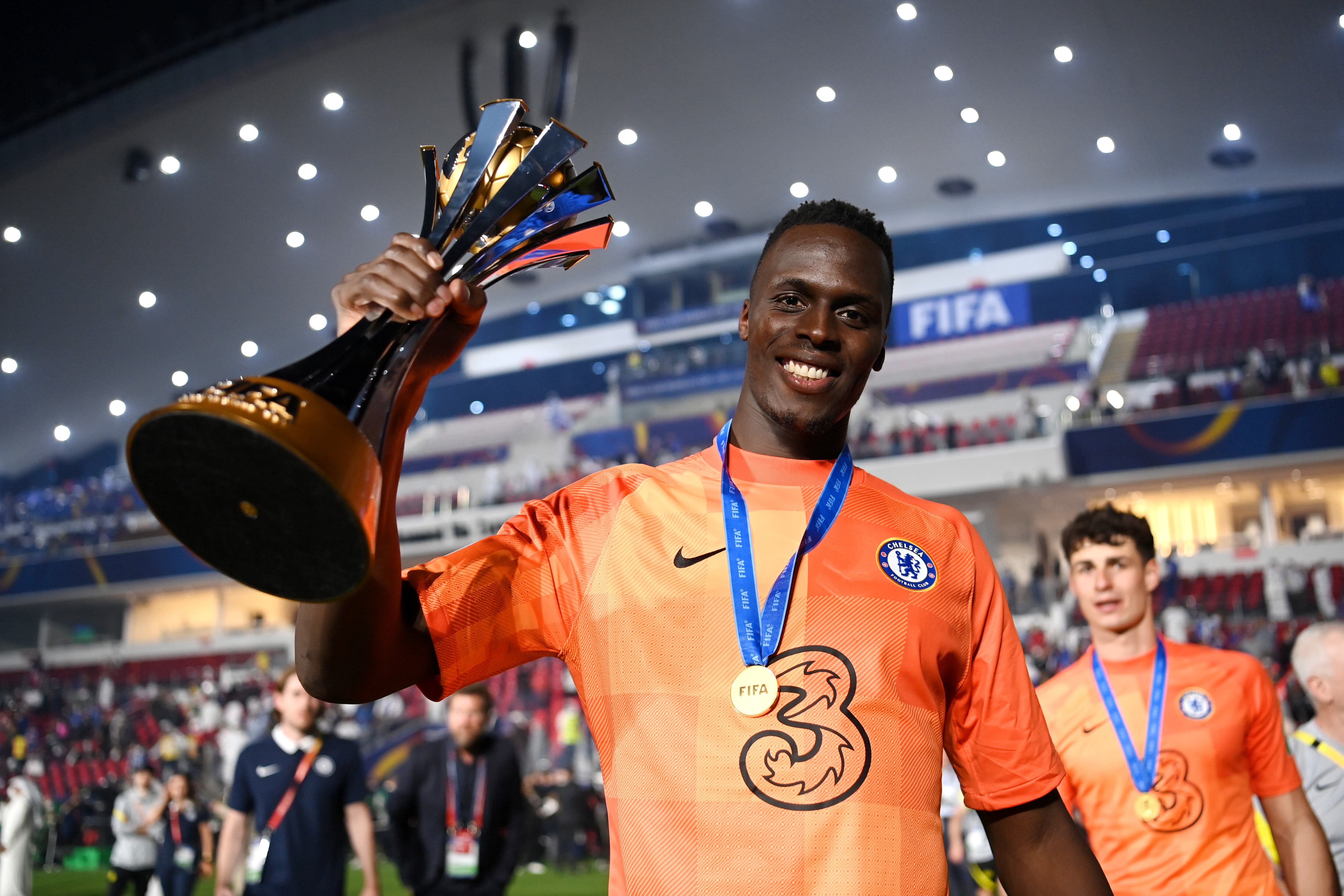 Edouard Mendy celebra el Mundial de Clubes con el Chelsea