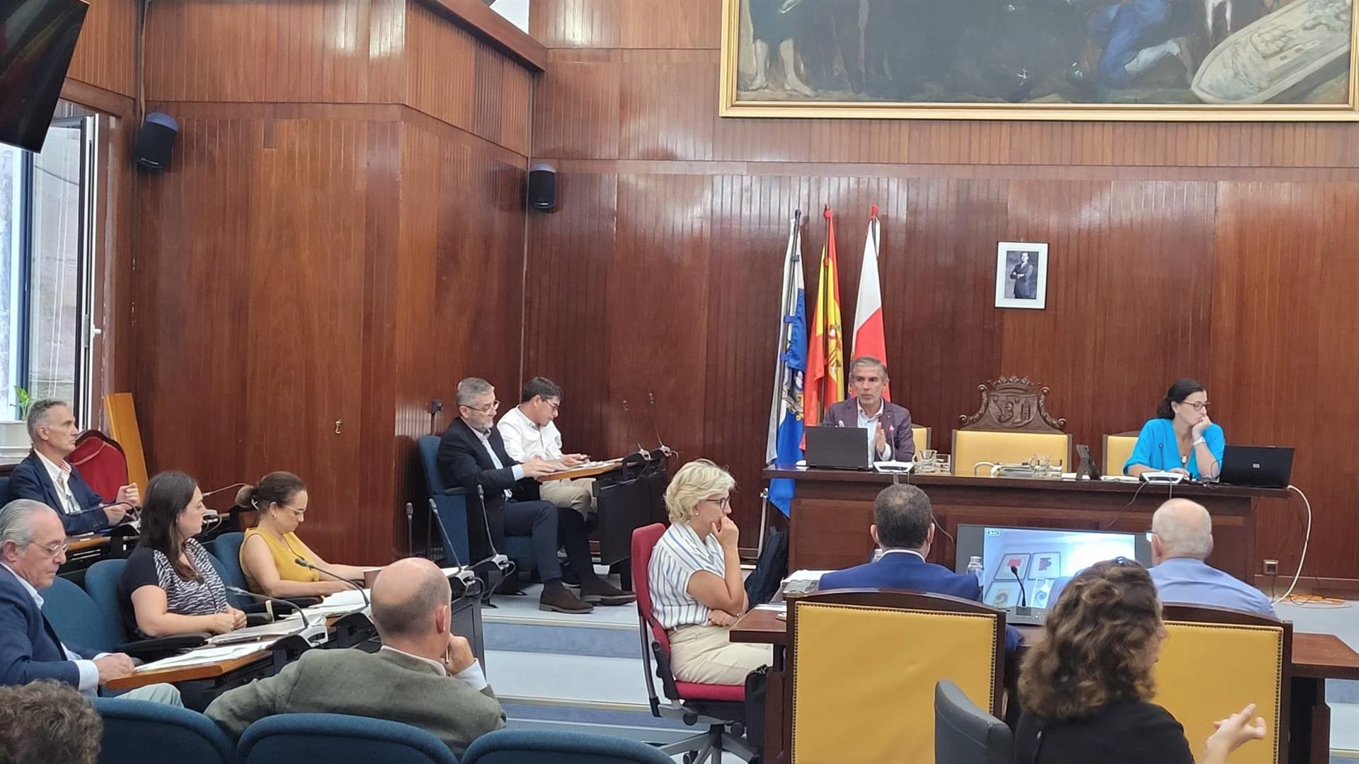 El Pleno municipal celebrado en Santander.