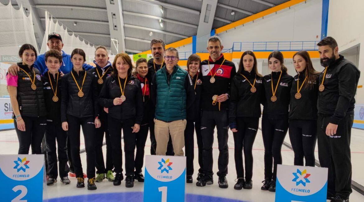 Podio del Campeonato de Aragón celebrado en Jaca