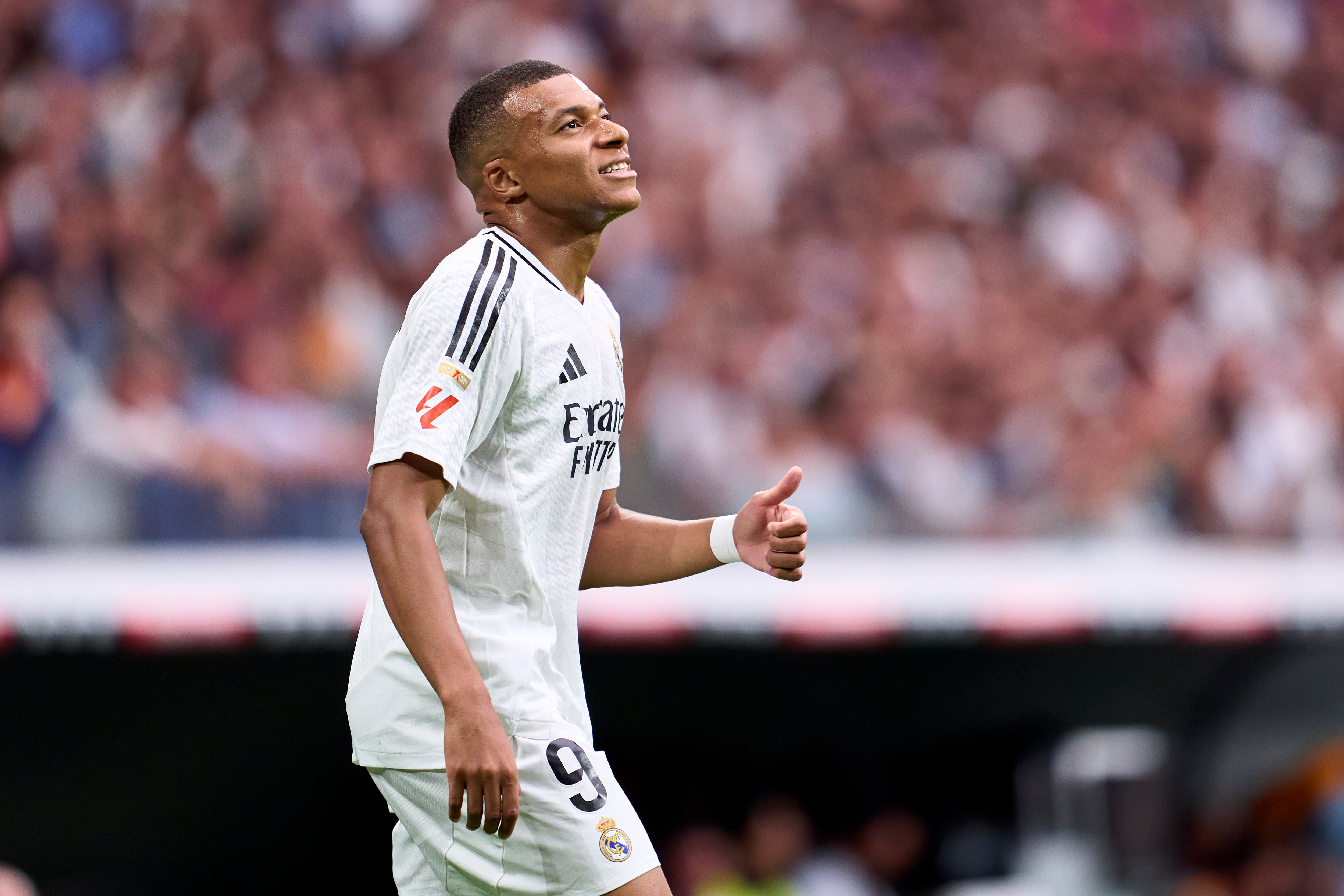 Mbappé durante el partido contra el Real Valladolid.