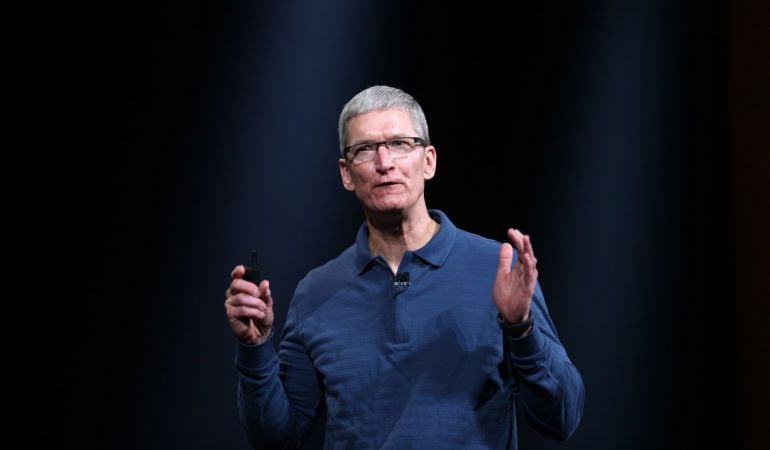 El CEO de Apple, Tim Cook, durante un evento de Apple en California