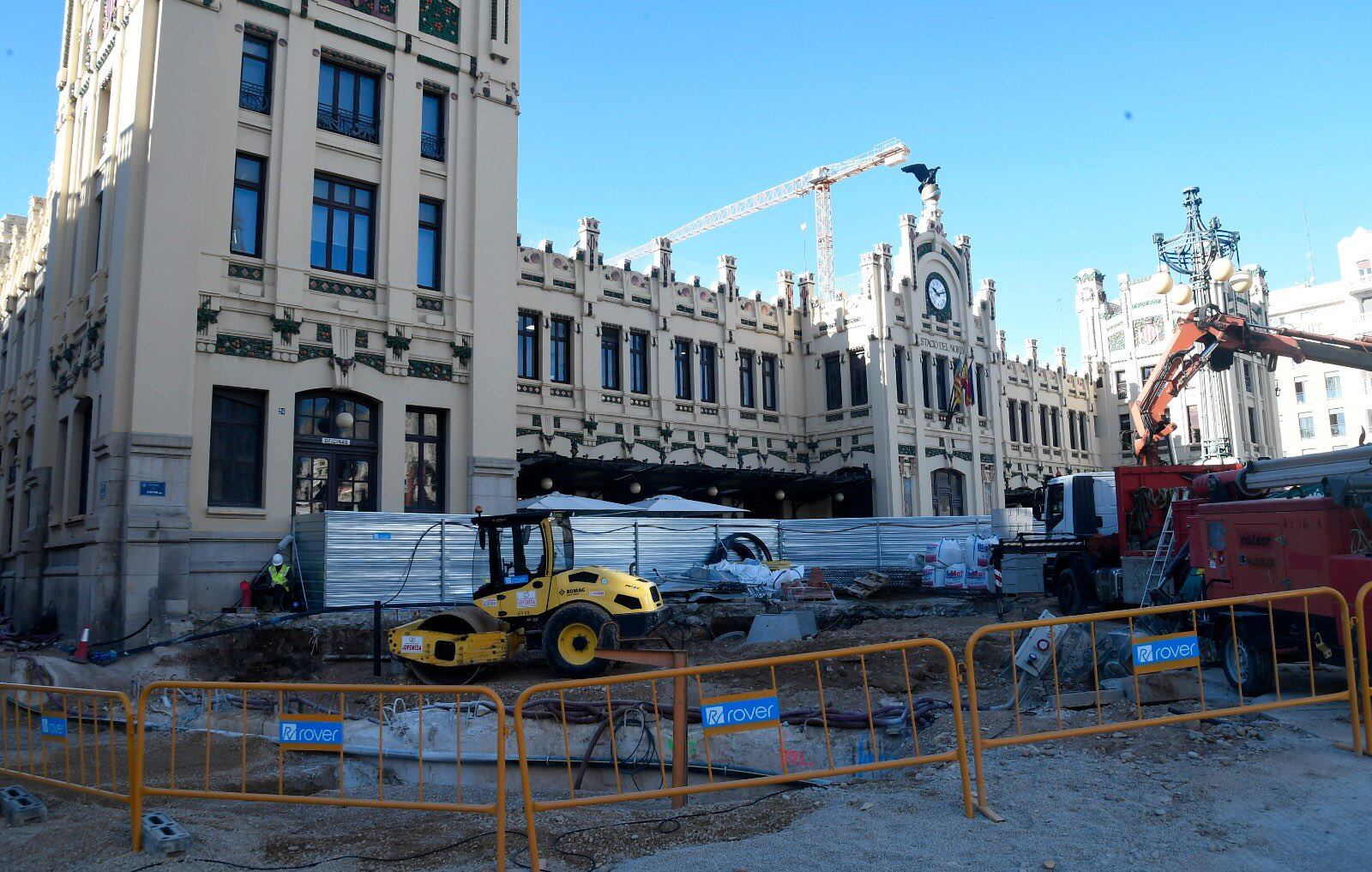 Obras de la calle Alicante de València el 12 de febrero de 2024