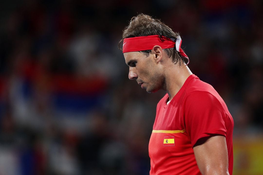 Nadal, durante el partido contra Djokovic