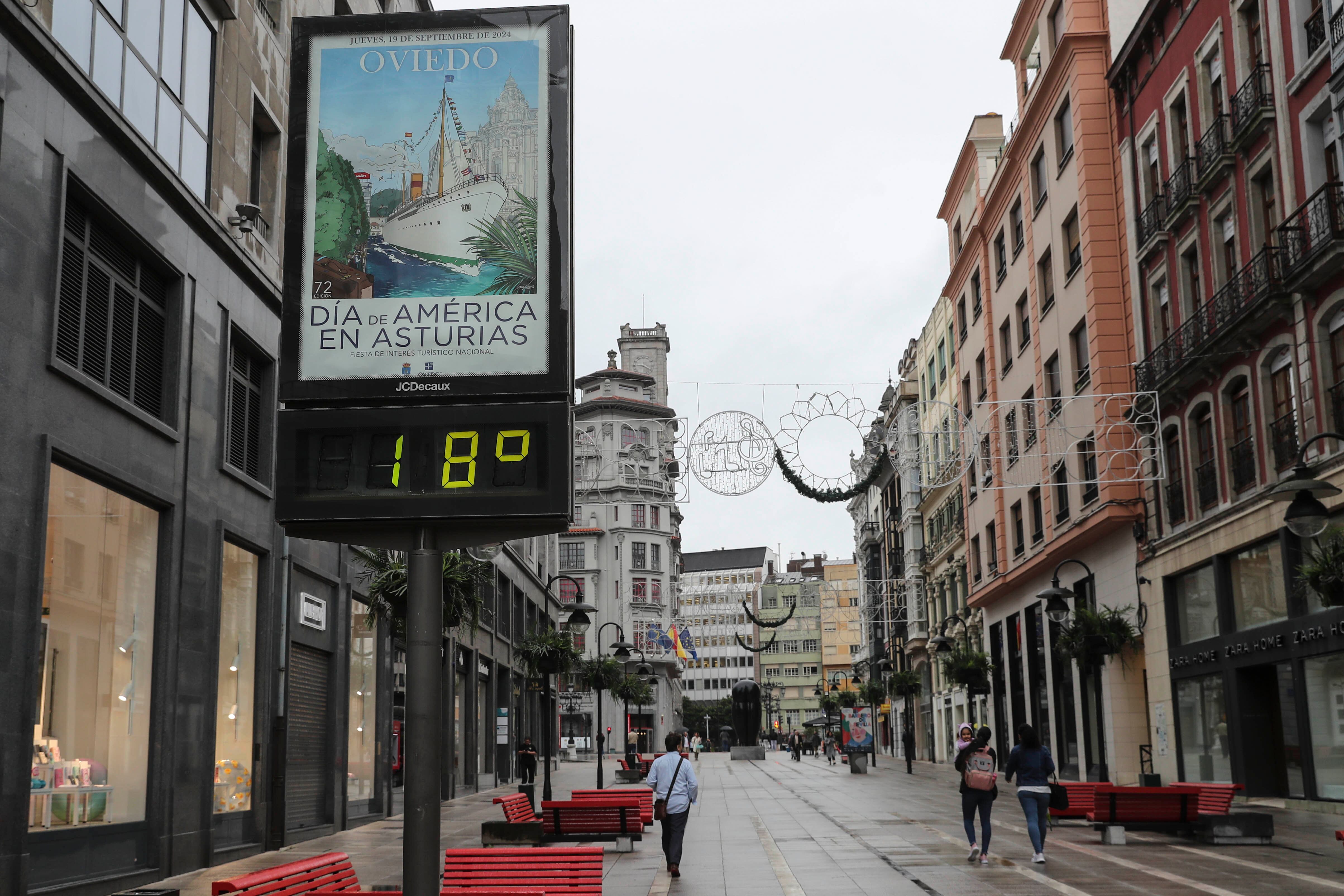 Vista de una calle del centro de Oviedo