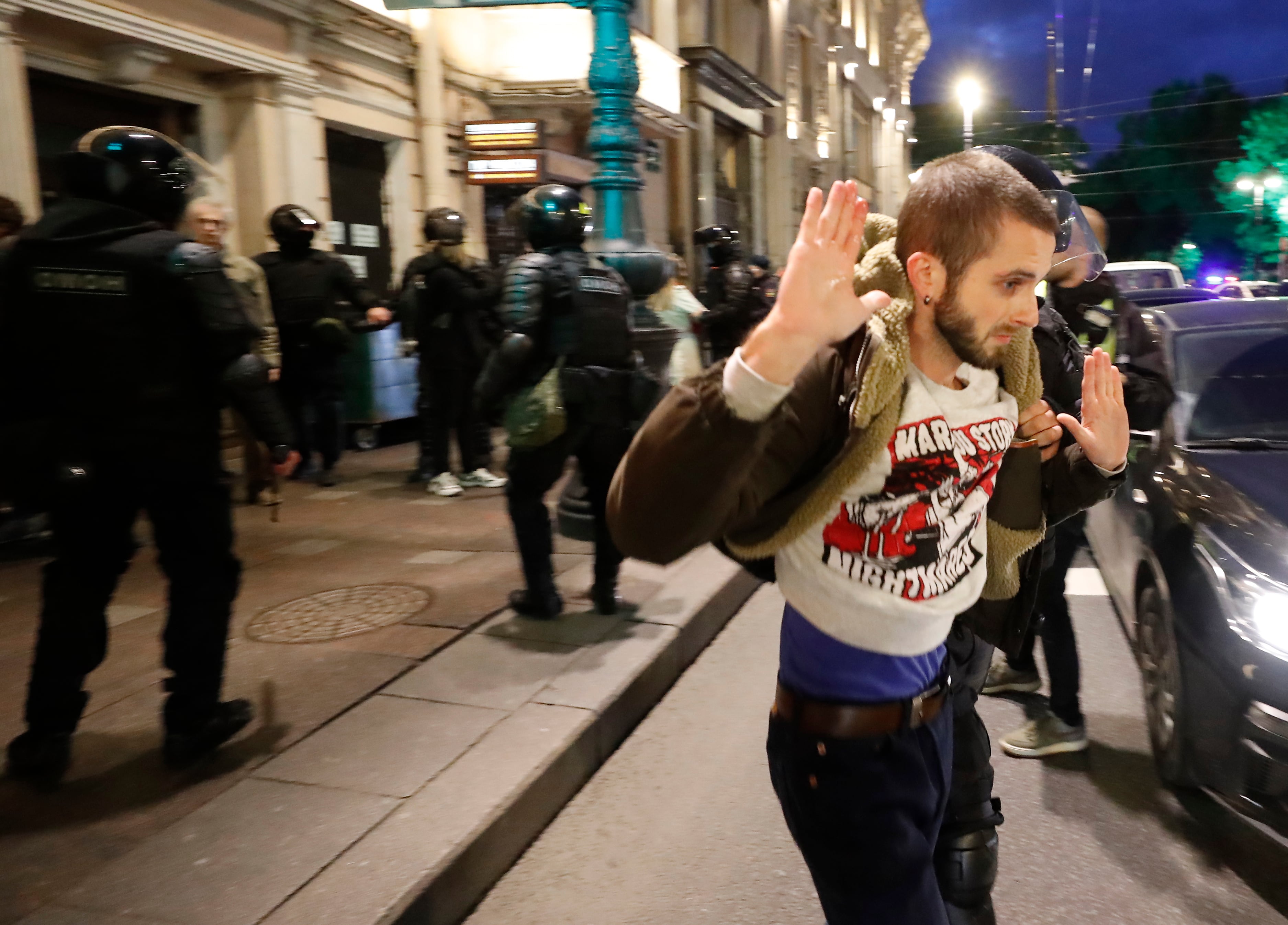 Las movilizaciones se iniciaron este miércoles tras el anuncio de una &quot;movilización parcial&quot; por Putin. (Protestas, Rusia, Ucrania, San Petersburgo) EFE/EPA/ANATOLY MALTSEV