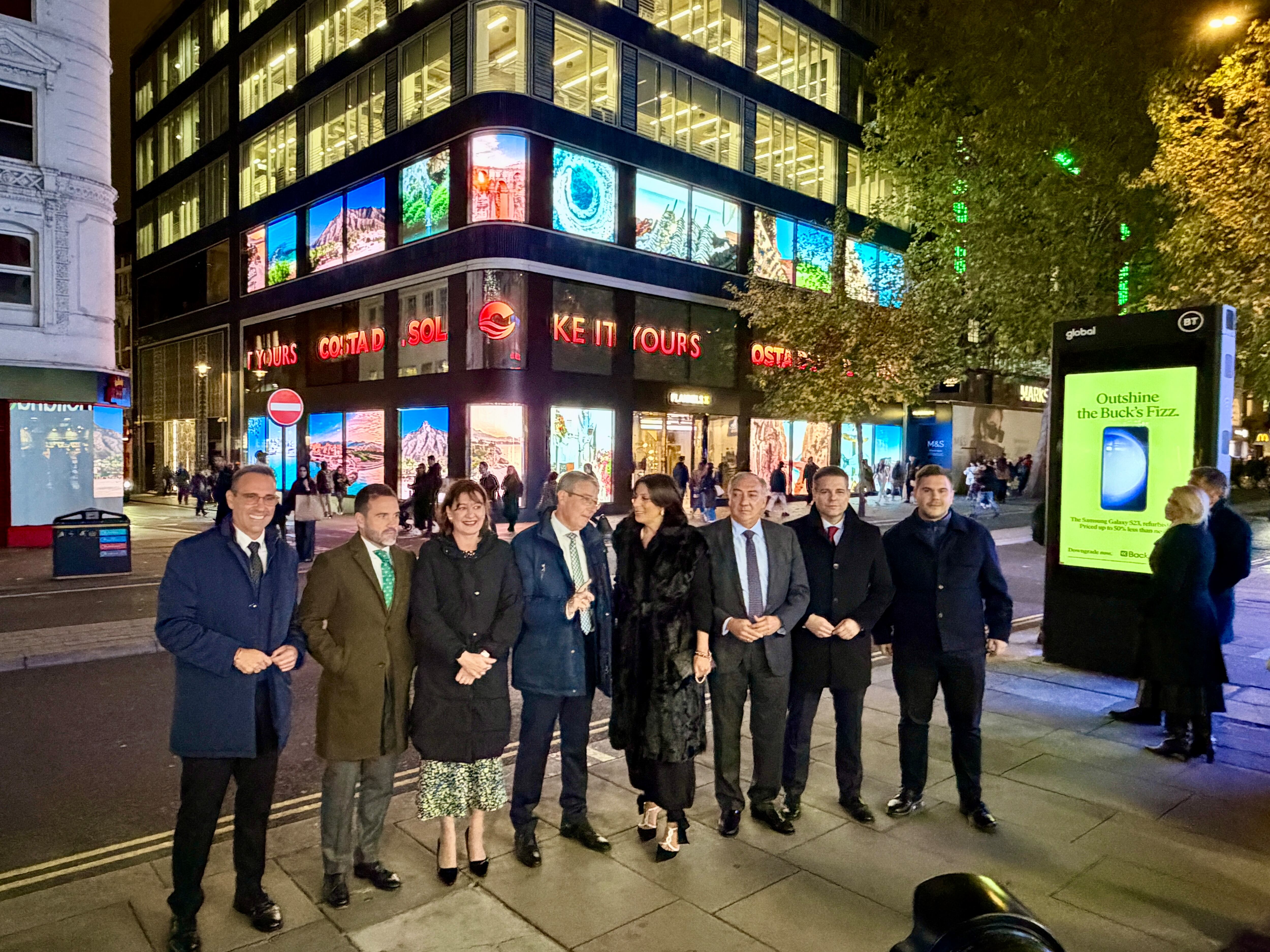La imagen de la Costa del Sol en el centro de Londres