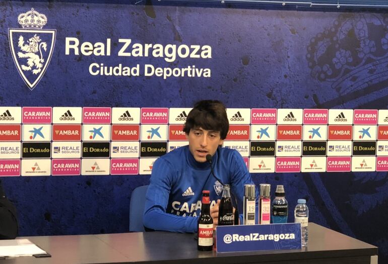 Julián Delmás fue uno de los protagonistas en el último partido ante el Sporting