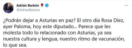 La respuesta de Adrián Barbón a los comentarios del diputado.