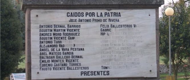 Imagen del monumento franquista de la localidad de Valladolid