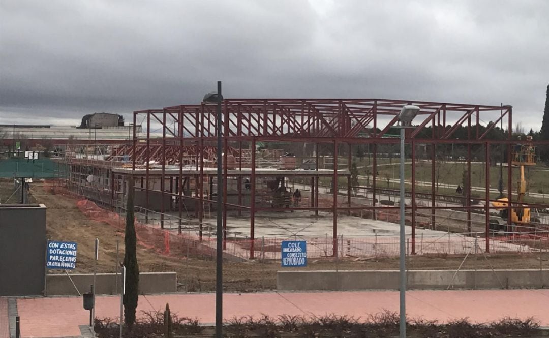 Estado de las obras en el Colegio Miguel de Cervantes (Getafe)