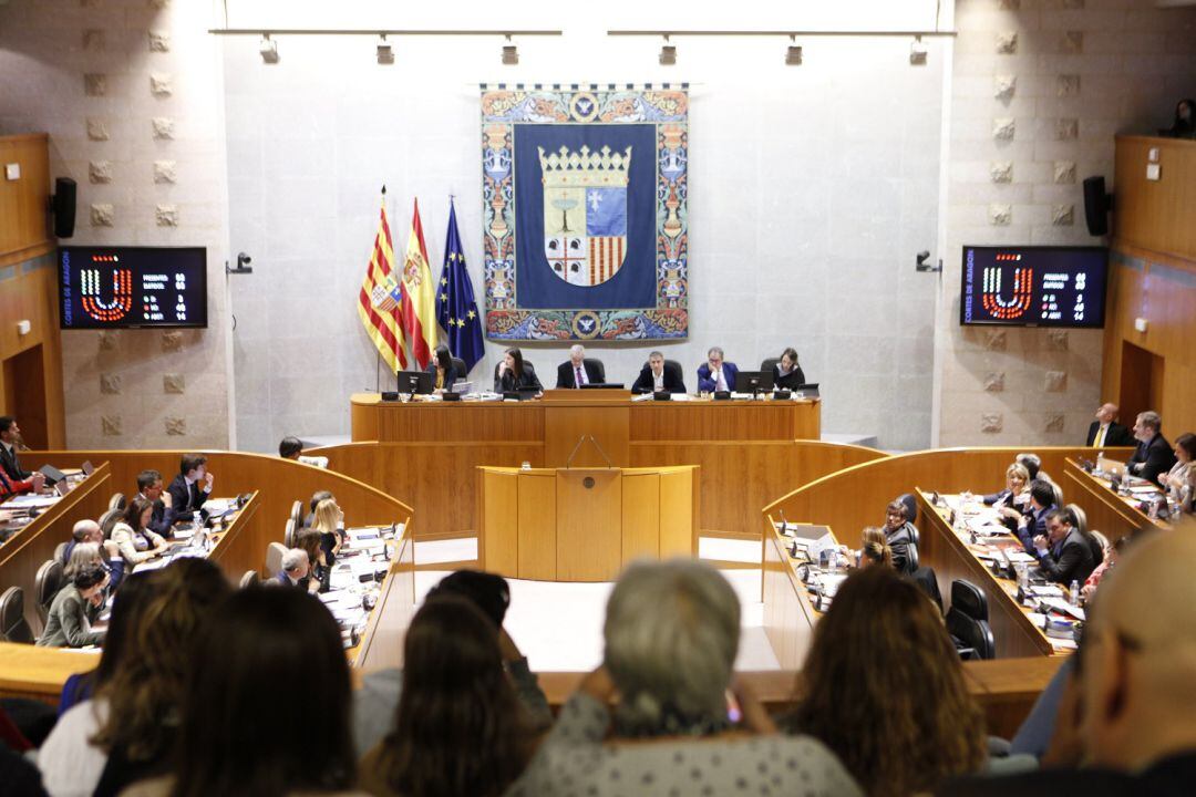 Votación en las Cortes de Aragón