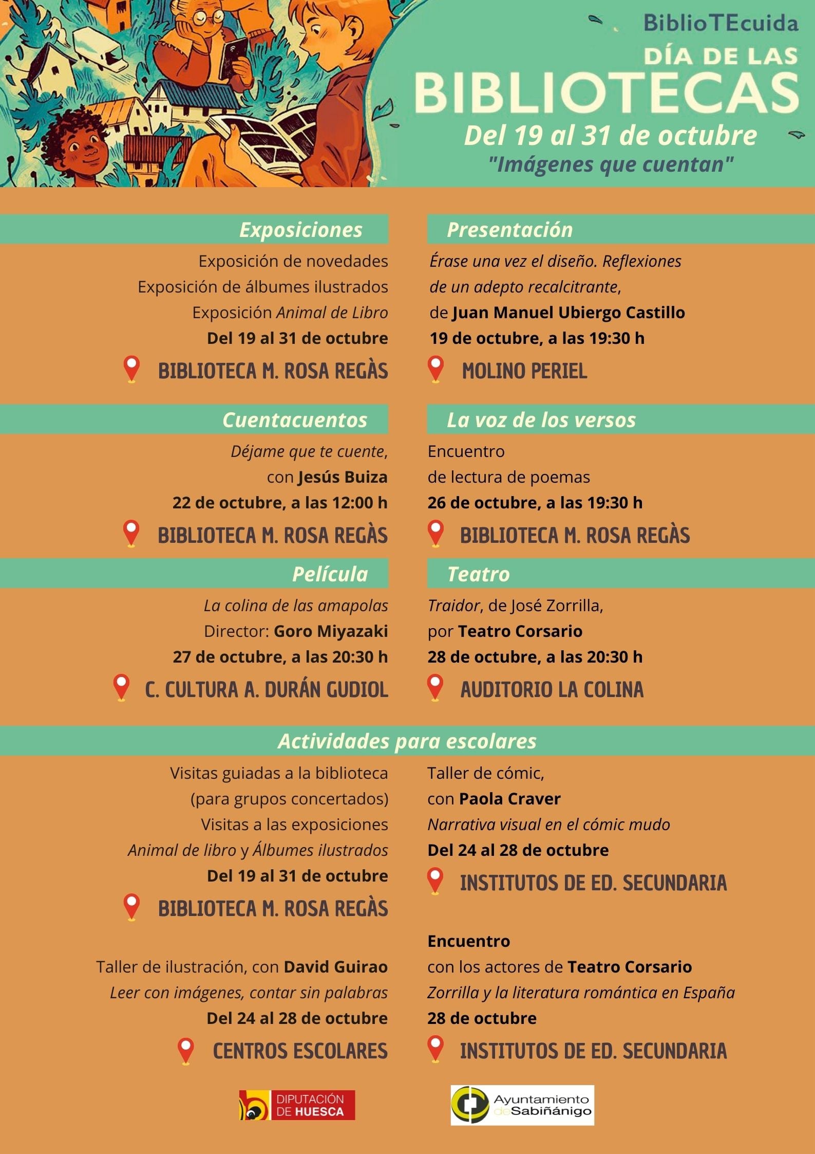 Programa del Día de las Bibliotecas en Sabiñánigo