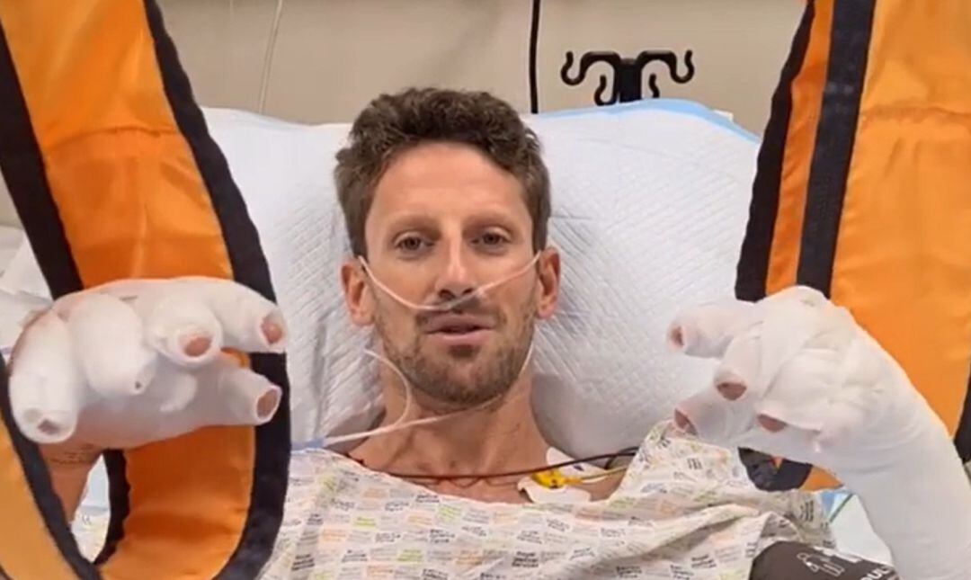 Grosjean habla sobre su recuperación.