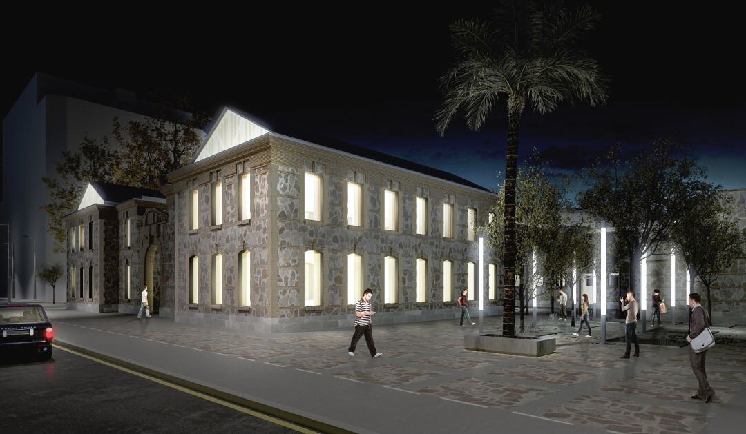 Boceto del proyecto ganador del concurso para rehabilitar la cárcel vieja