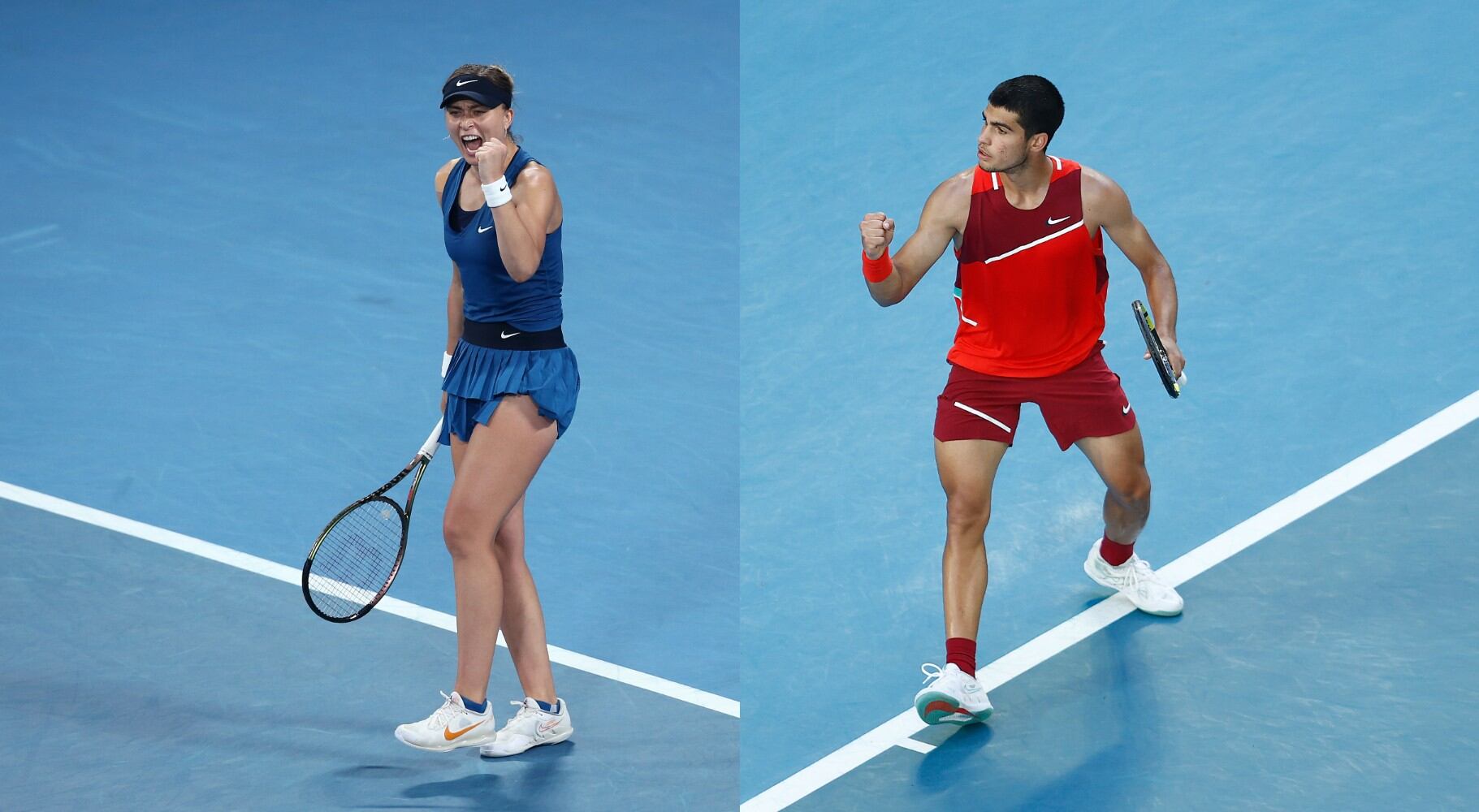 Paula Badosa y Carlos Alcaraz en Australia