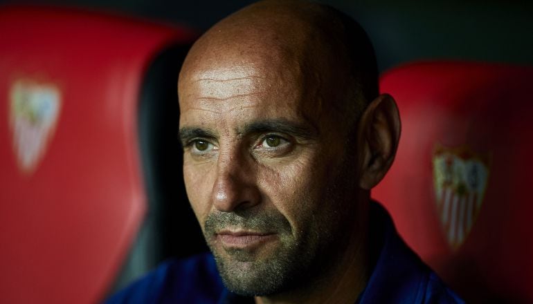 Monchi, durante un encuentro del Sevilla