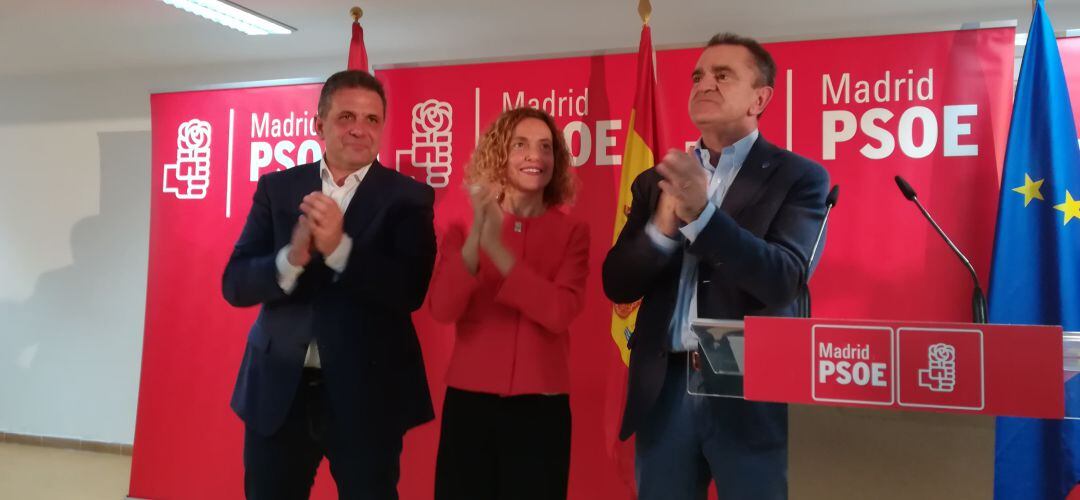 Meritxell Batet, José Manuel Franco y Ramón Jurado en Parla