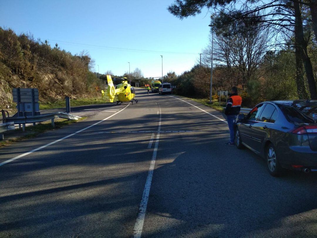 Urxencias Sanitarias 061 movilizó el helicóptero medicalizado con base en Ourense