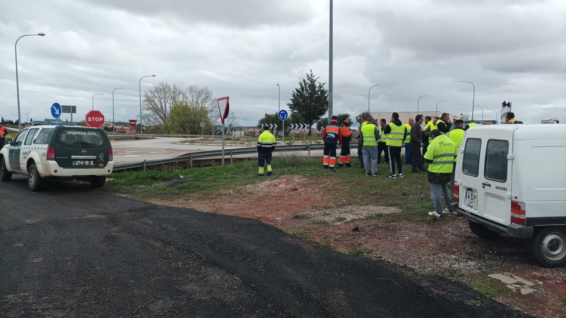 Imagen de las concentraciones de diversos sectores de la economía del Campo de Montiel (Ciudad Real)