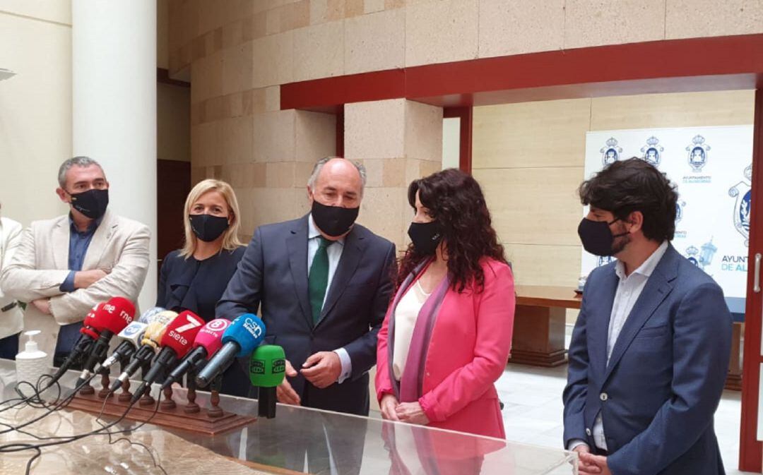 Un momento de la visita.