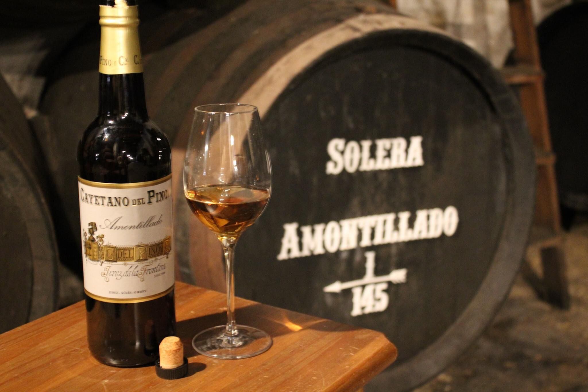 Interior de la bodega Cayetano del Pino en Jerez