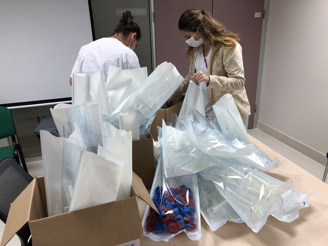 Zona de pruebas PCR en el Francesc de Borja de Gandia 