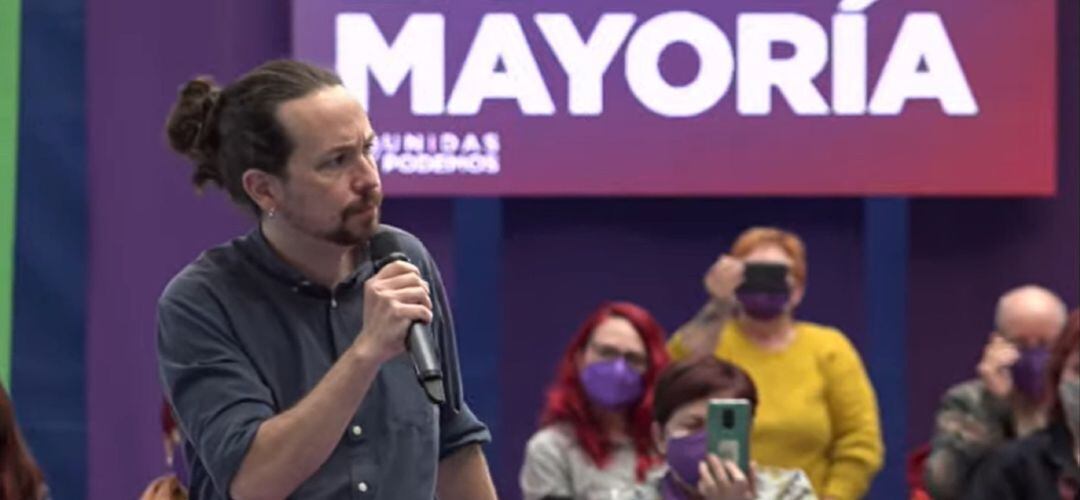 Pablo Iglesias ha participado en un mitin electoral en Getafe