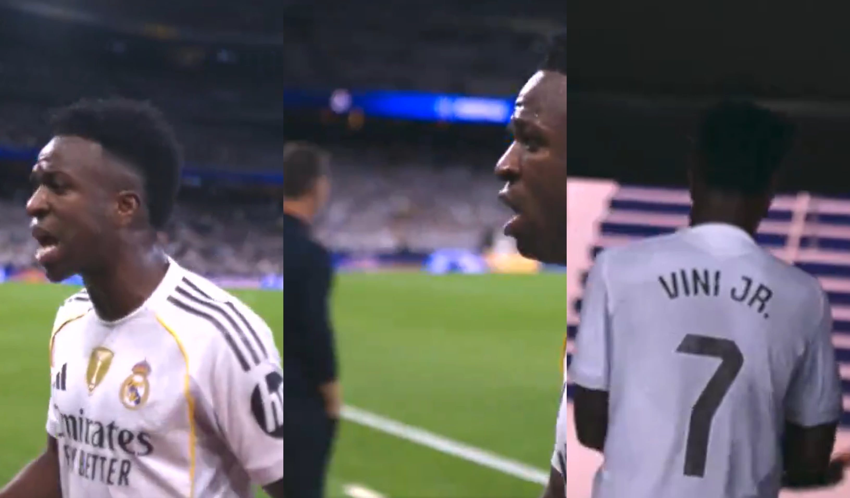 Las reacciones de Vinicius al ser sustituido ante el FC Barcelona