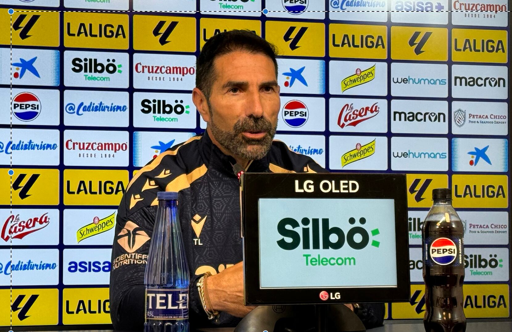 Toni López en la sala de prensa de la Ciudad Deportiva Bahía de Cádiz.