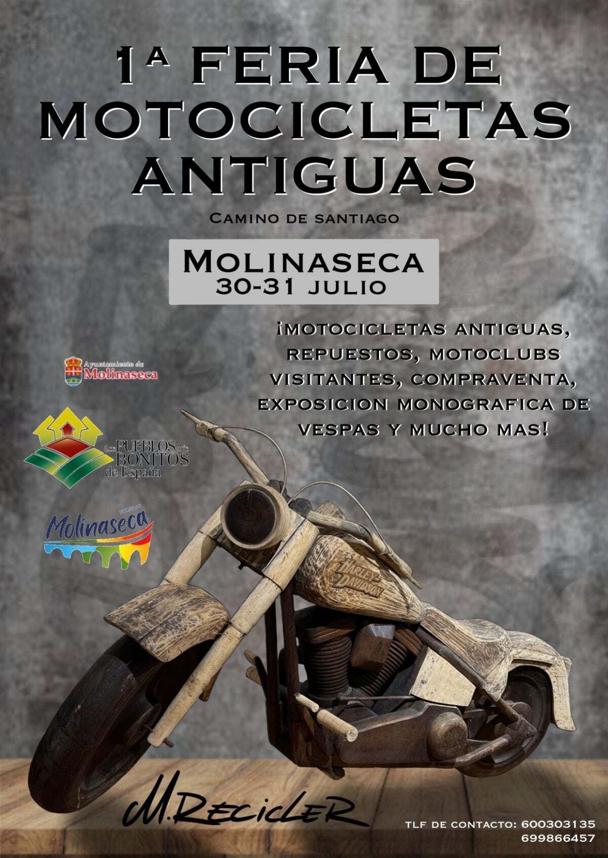 Cartel de la I Feria de Motocicletas Antiguas