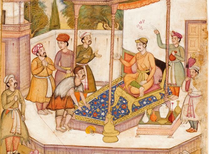 'El rey Lakadatta regala a un mendigo una naranja rellena de joyas' forma parte de la exposición 'Visiones de la India' (MUSEO THYSSEN)