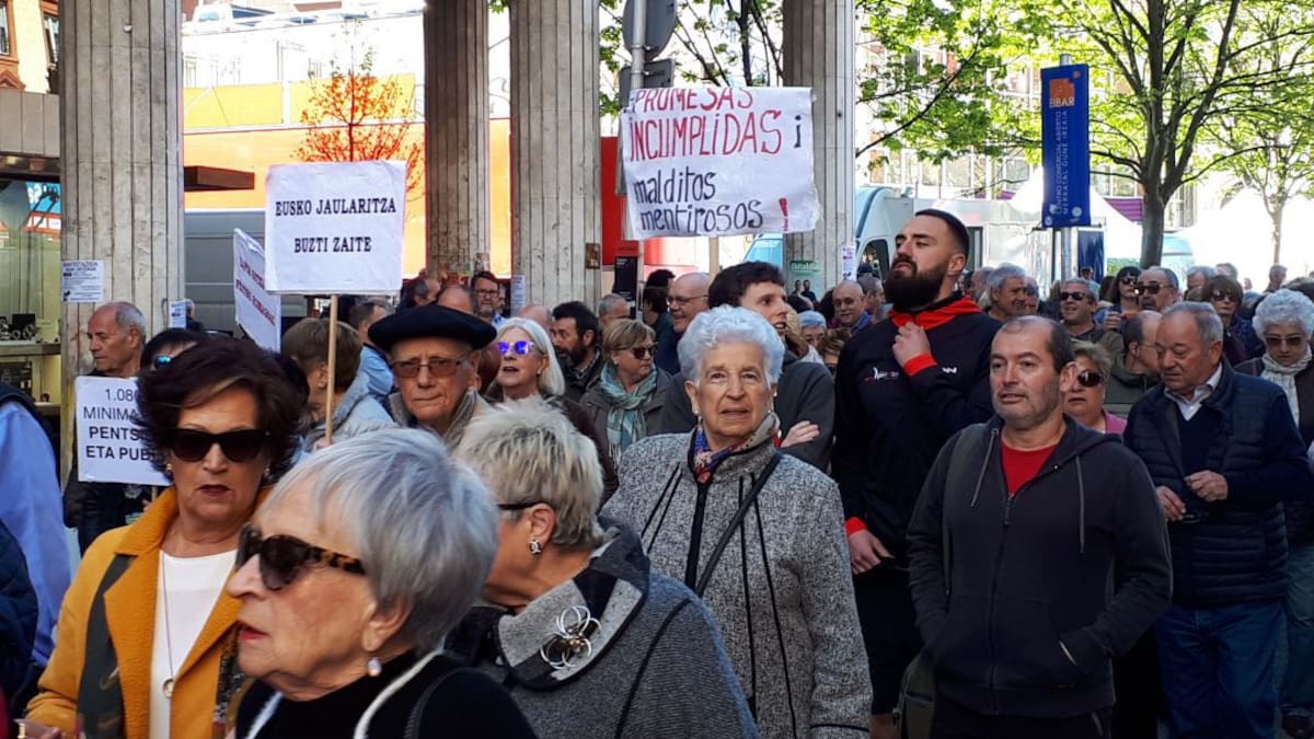 Nueva manifestación en Eibar en exigencia de unas pensiones dignas