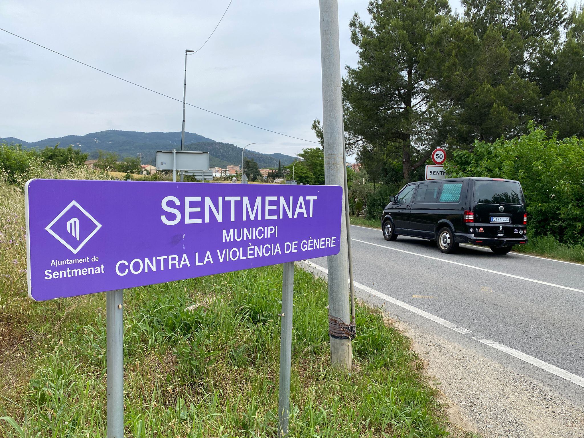 Señalización del municipio de Sentmenat.