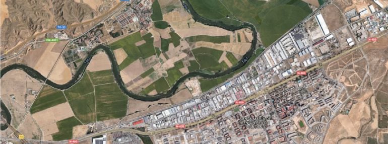 Polígono industrial de Toledo junto al rio Tajo