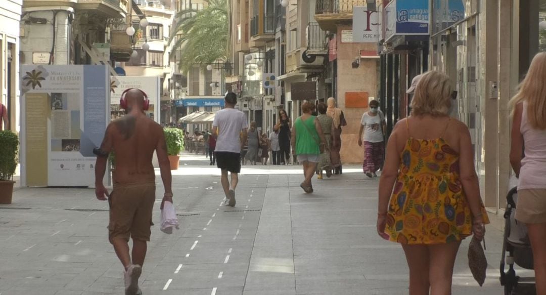 Centro de Elche durante la ola de calor