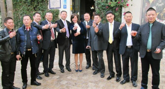 Visita de la delegación empresarial china a las Bodegas de El Pimpi