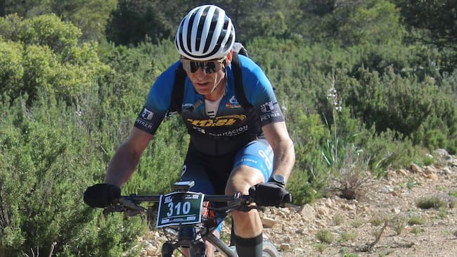 Noé Moya en pleno esfuerzo