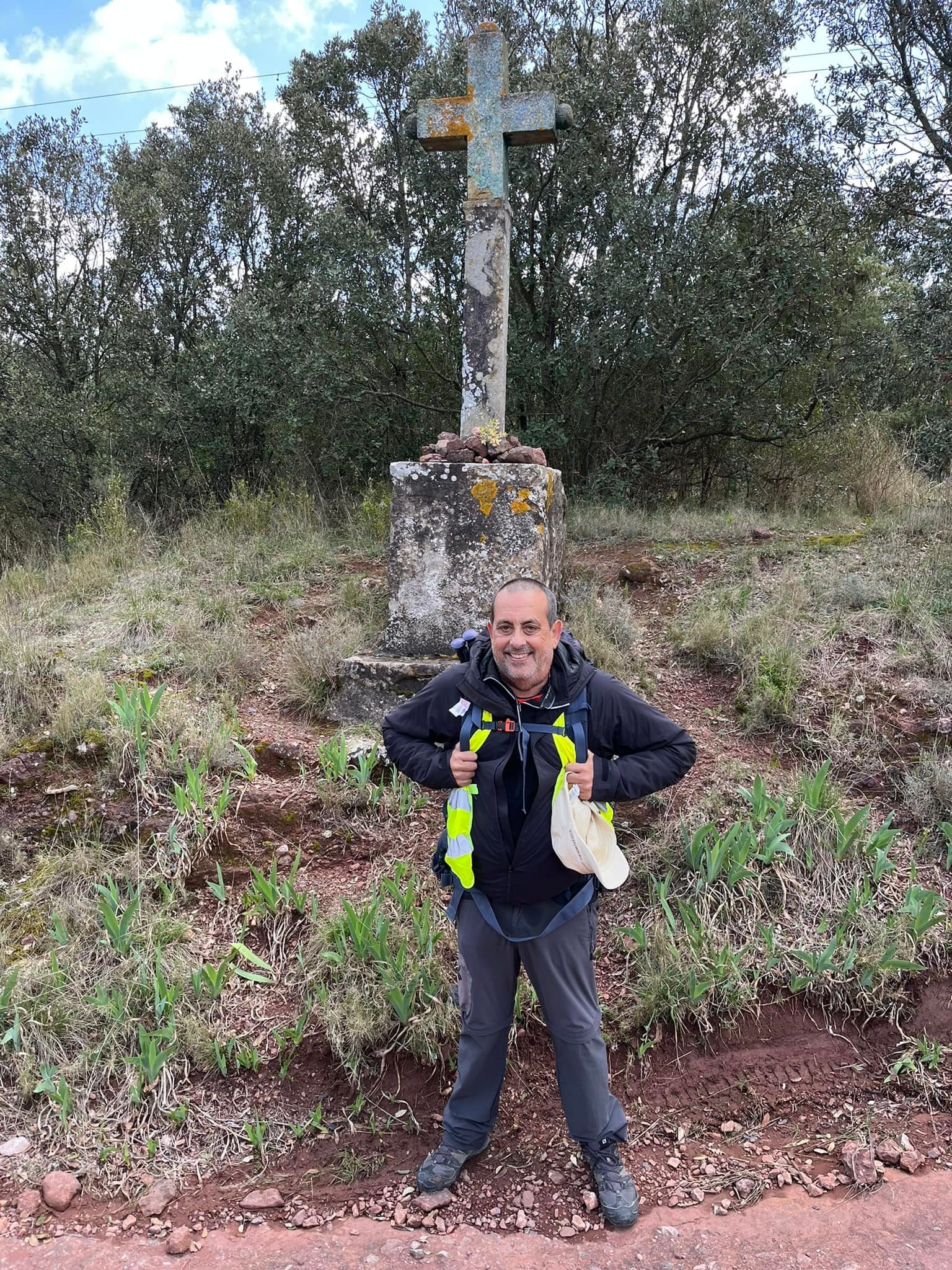 Javier Carlier en el Camino de Santiago