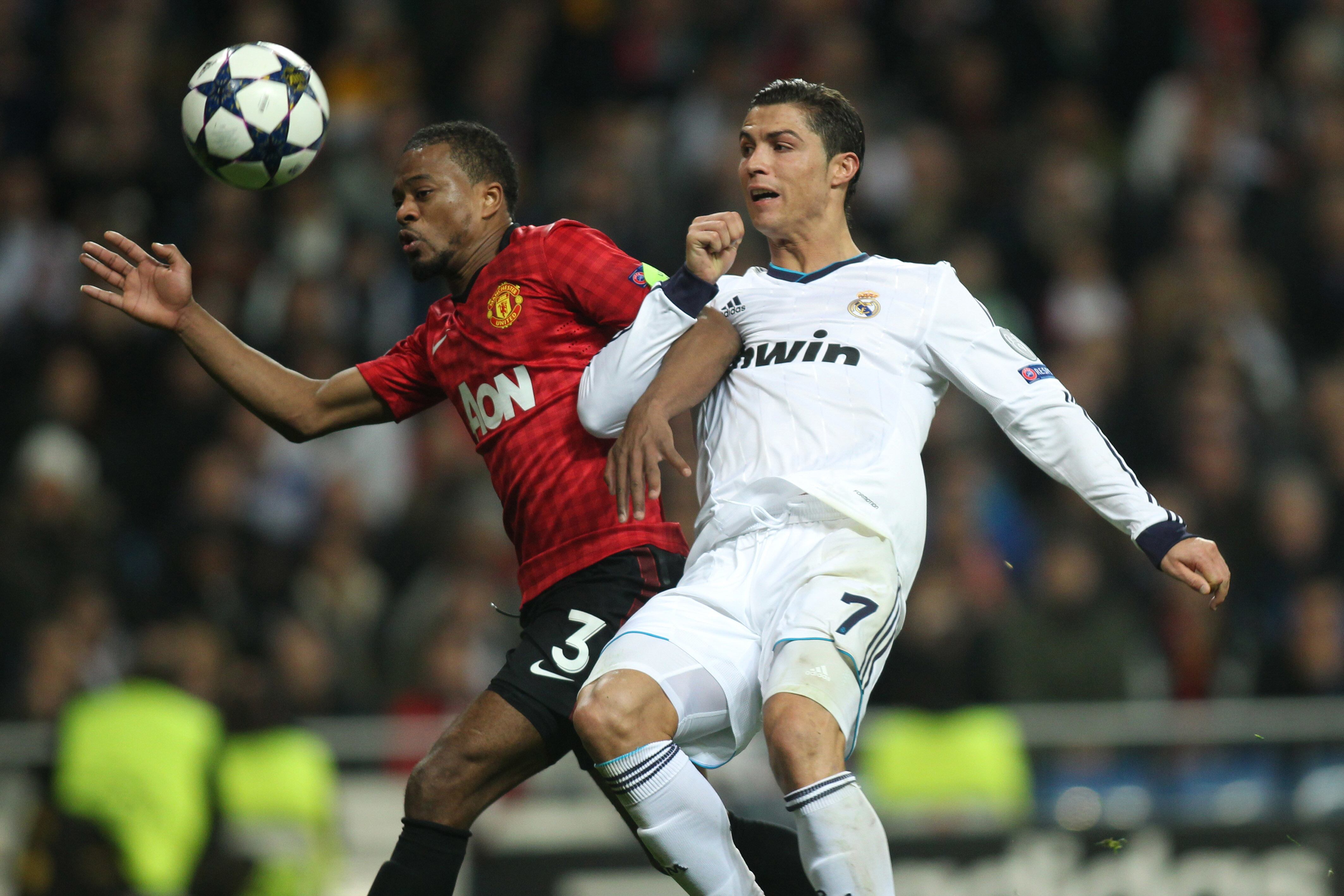 Patrice Evra y Cristiano Ronaldo