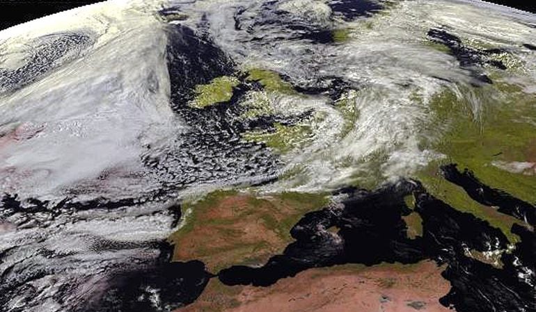 Imagen de Europa occidental tomada por el satélite Meteosat 