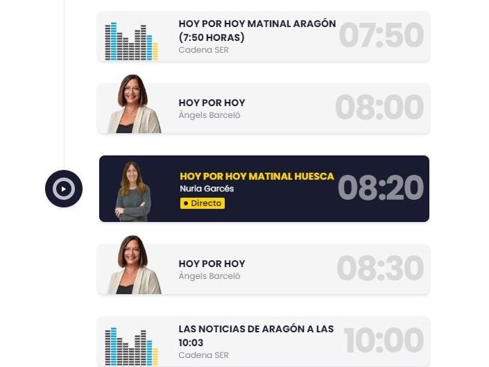 En Radiohuesca.com podrás consultar toda la programación y volver a escuchar los programas ya emitidos.