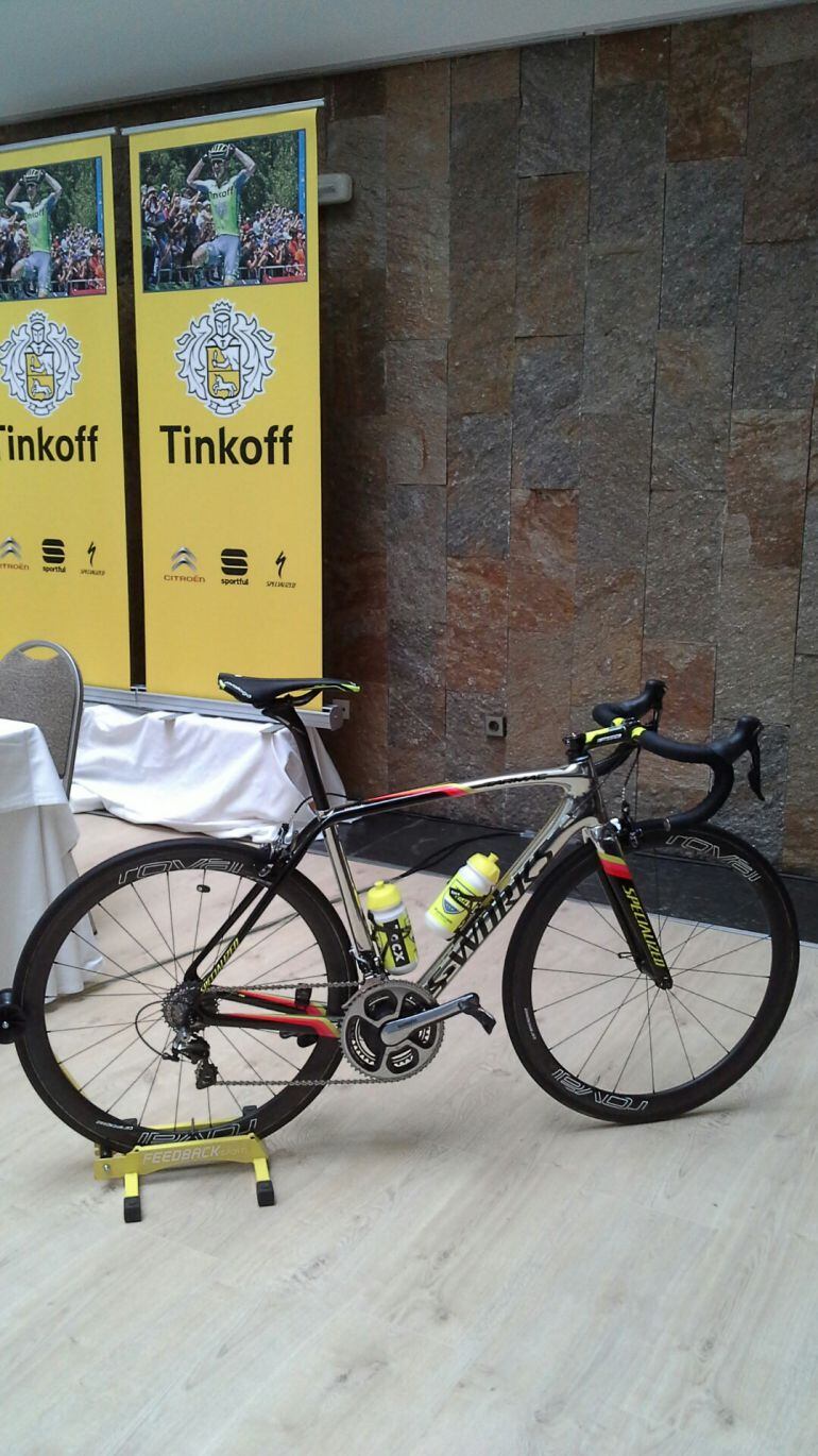 La bicicleta de Alberto Contador, uno de los favoritos de la Vuelta Ciclista a España 2016. Una ronda donde Ourense será la gran protagonista, con cuatro etapas