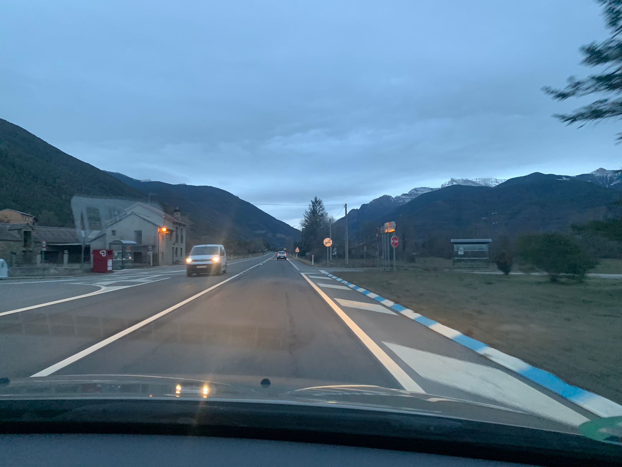 Carretera a Biescas en esta mañana de miércoles