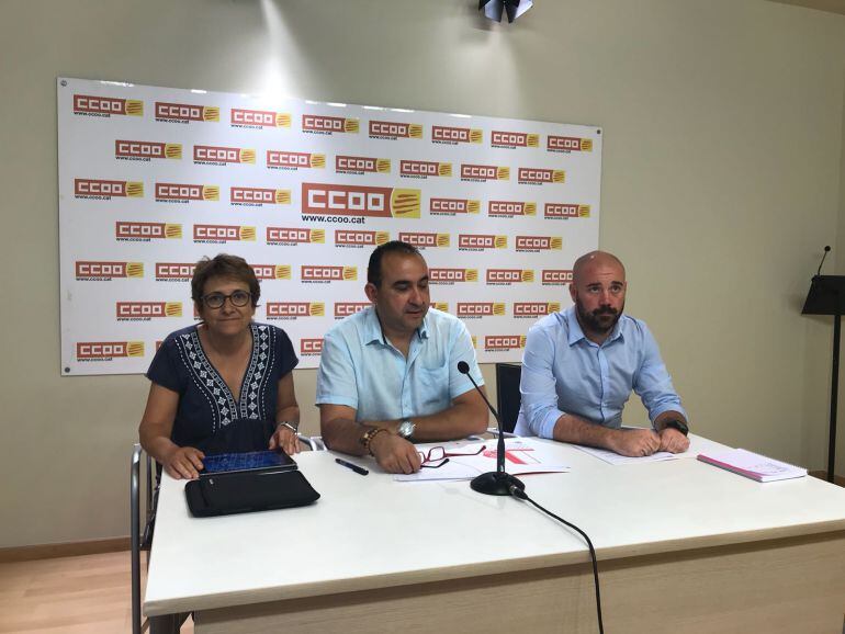 Presentació en roda de premsa de l&#039;àrea de Noves Realitats del Treball i Precarietat, a la seu de CCOO Catalunya.