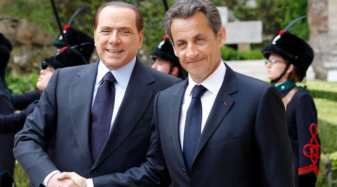 Sarkozy y Berlusconi acuerdan pedir una &quot;mayor solidaridad&quot; frente a la crisis migratoria a sus socios comunitarios